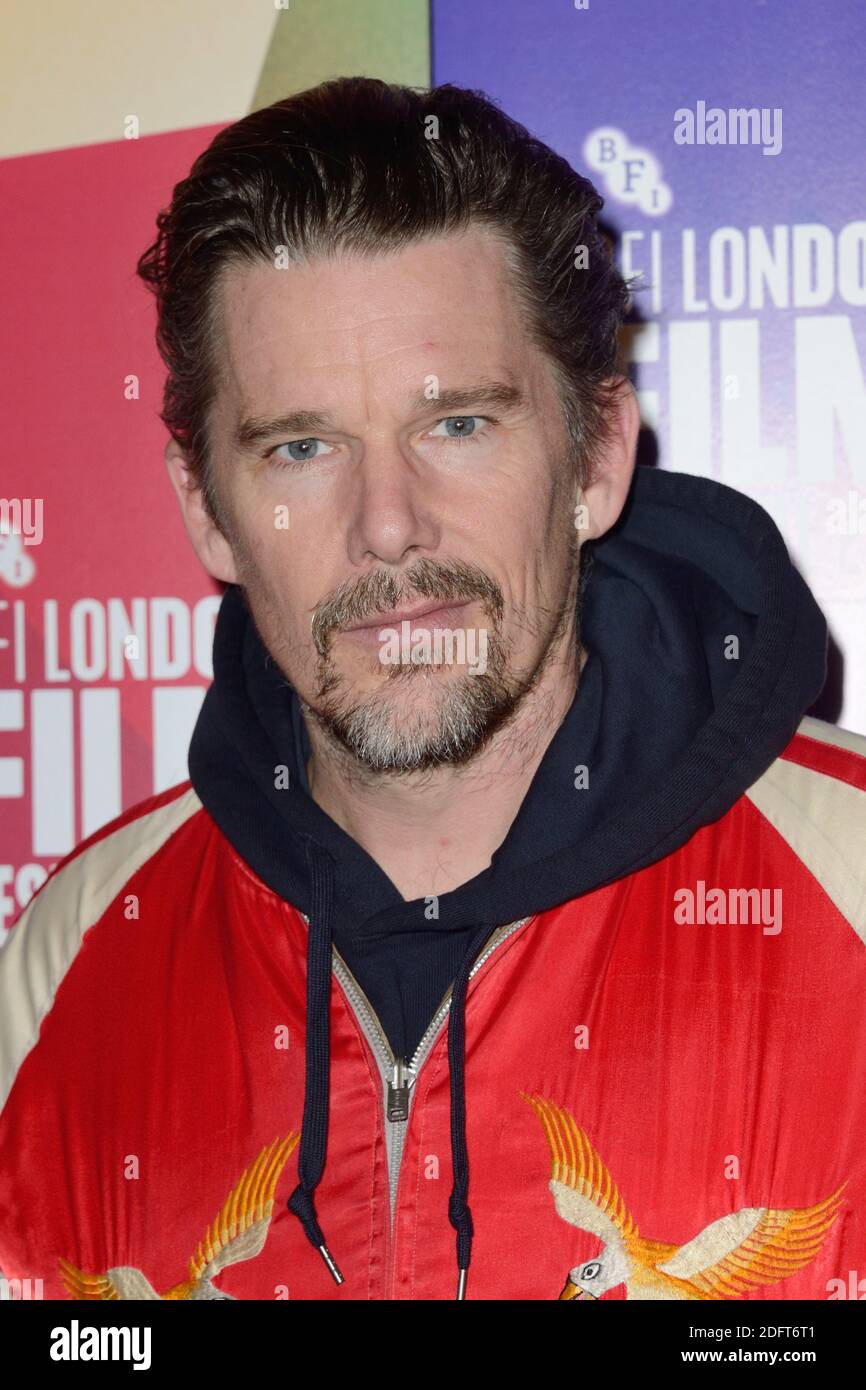 Ethan Hawke attending the Premiere of Blaze as part of the 62nd BFI London Film Festival in London, England on October 20, 2018. Photo by Aurore Marechal/ABACAPRESS.COM Stock Photo