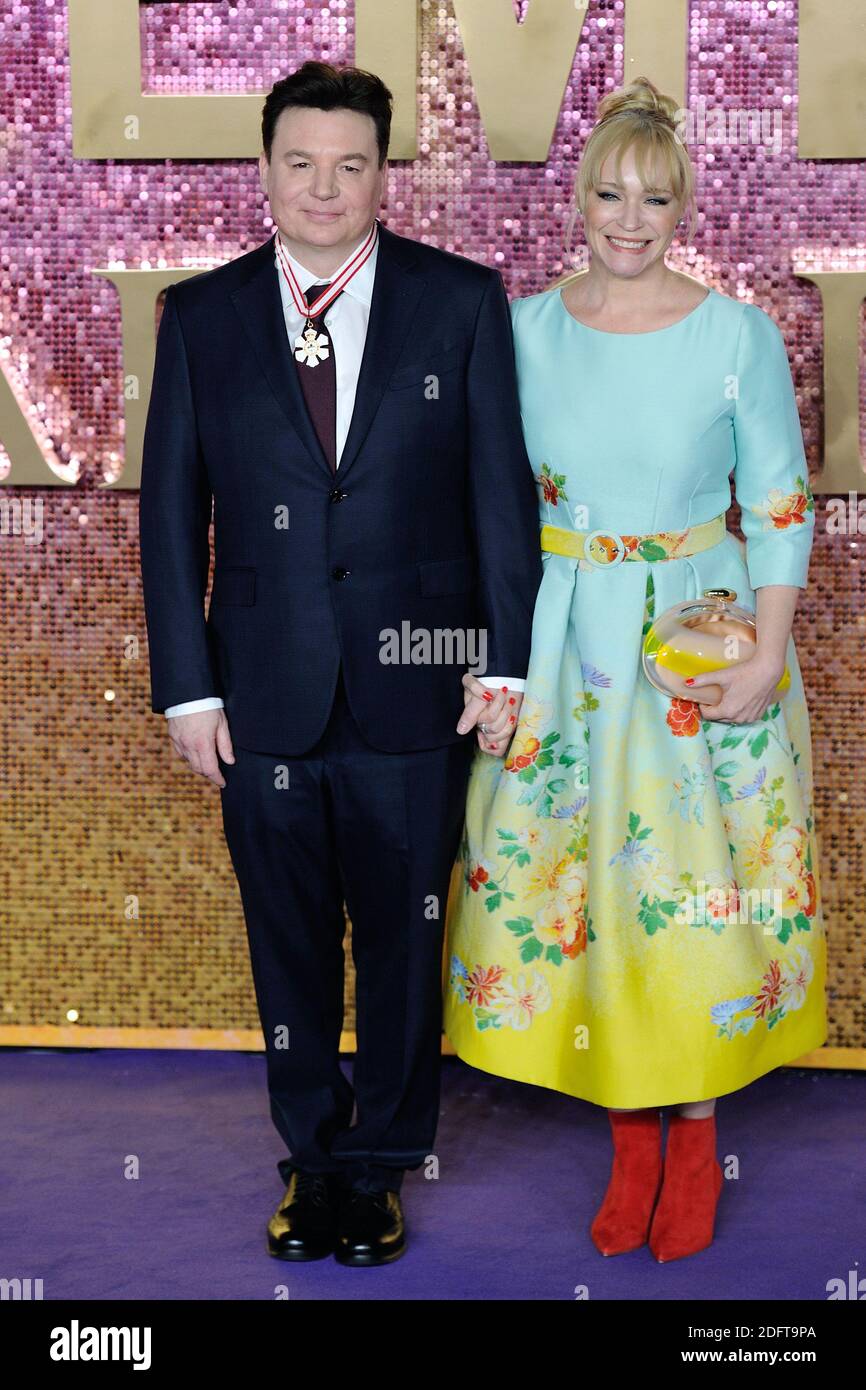 Mike Myers and Kelly Tisdale attending the Bohemian Rhapsody world Premiere at the Wembley Arena in London, England on October 23, 2018. Photo by Aurore Marechal/ABACAPRESS.COM Stock Photo