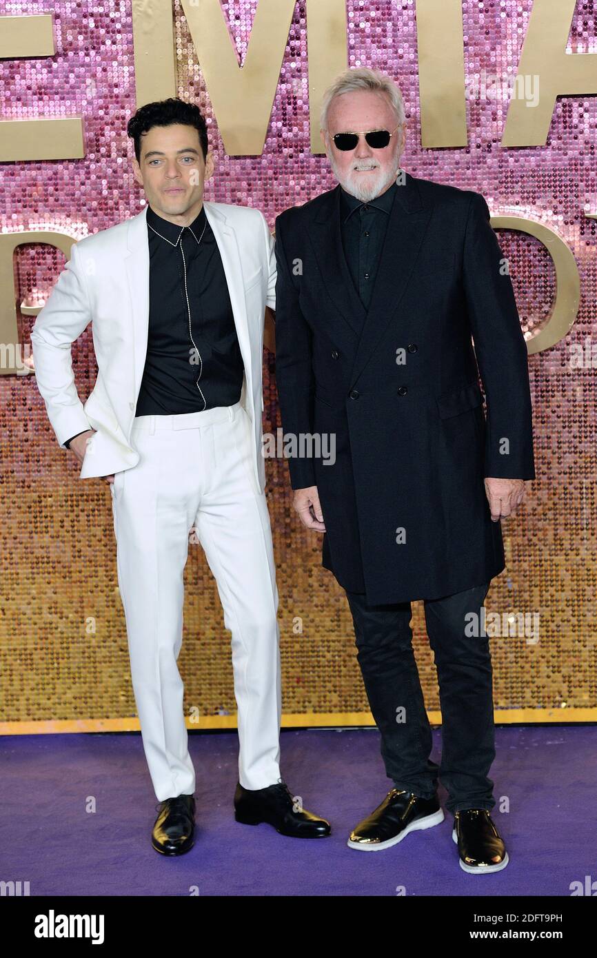 Rami Malek and Roger Taylor attending the Bohemian Rhapsody world ...
