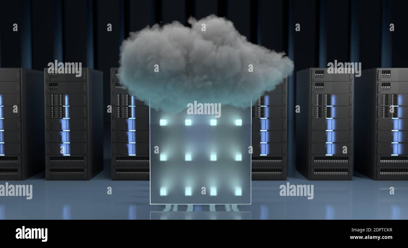Cloud Computing Online Digital Cybersecurity Stock Photo