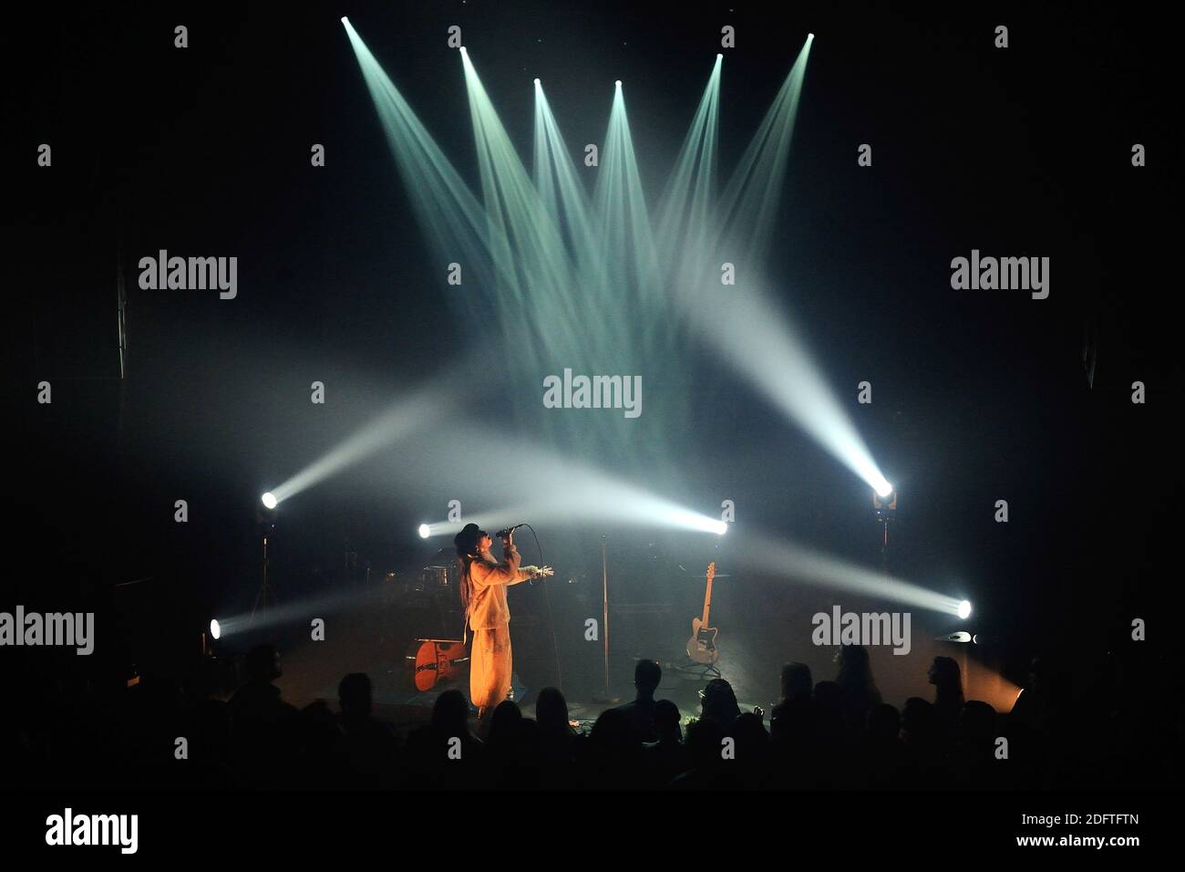 Kelsey Lu dressed by Jil Sander performing during the Pichfork Music