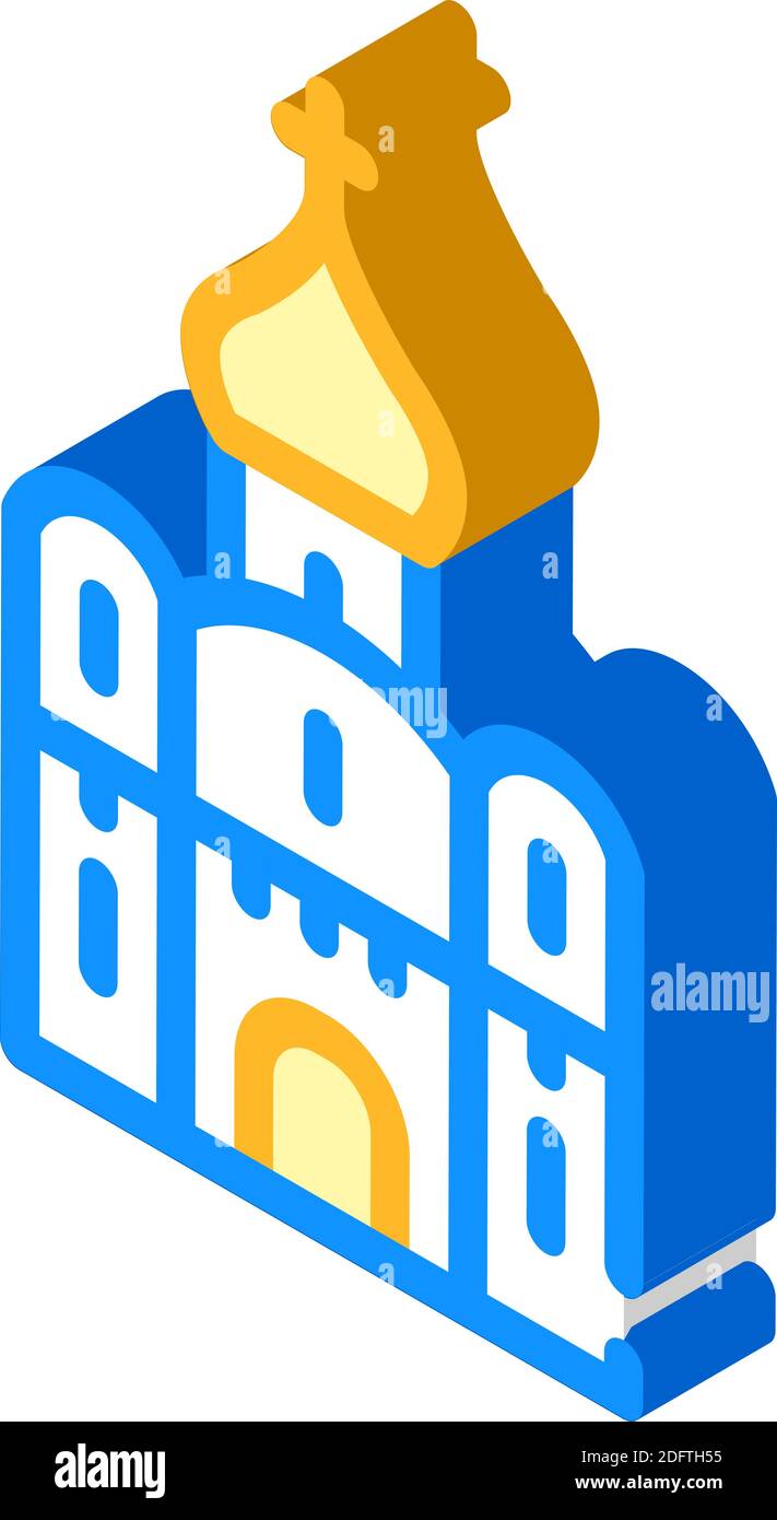 church religion building isometric icon vector illustration Stock ...