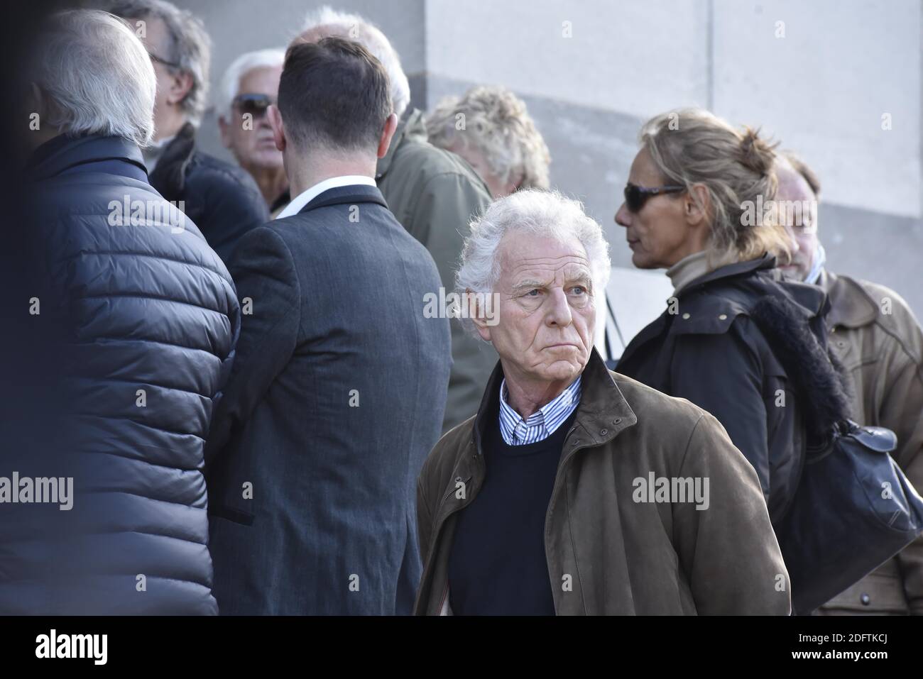 Robert Namias during the funeral of French Journalist Philippe Gildas at the Pere Lachaise Cemetery in Paris, France on November 5, 2018. Photo by Patrice Pierrot/Avenir Pictures/ABACAPRESS.COM Stock Photo