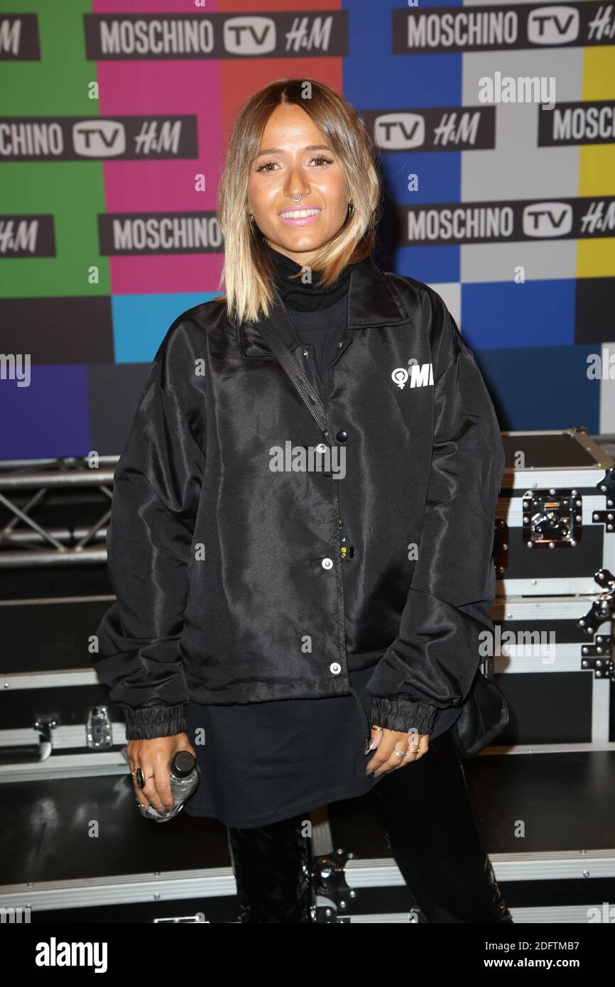 Camille Callen arrives at MOSCHINO tv H M Launch Party at Le Dernier Etage in Paris France on November 06 2018. Photo by Jerome Domine ABACAPRESS.COM Stock Photo Alamy