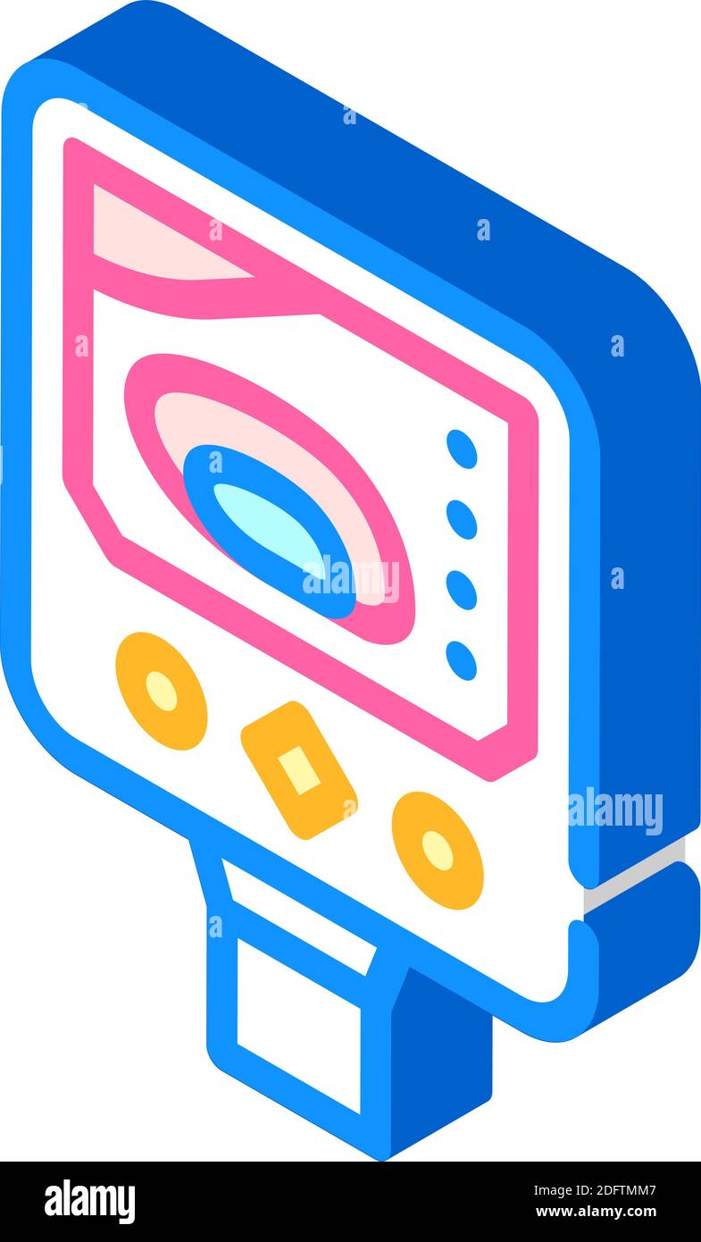 pyrometer device isometric icon vector illustration color Stock Vector ...