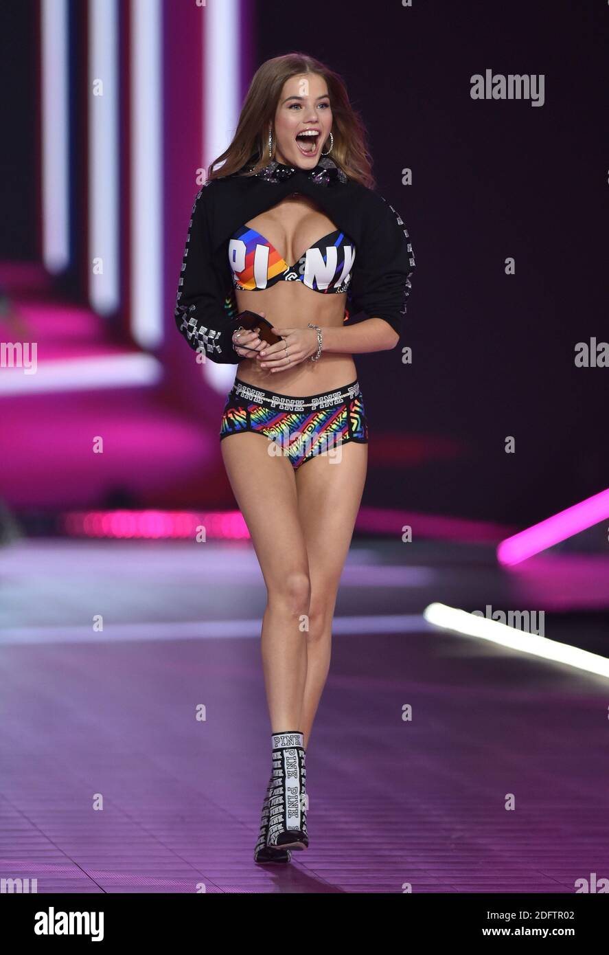 Barbara Palvin walks the runway at the 2018 Victoria's Secret Fashion Show  at Pier 94 on November 8, 2018 in New York City. Photo by Lionel  Hahn/ABACAPRESS.COM Stock Photo - Alamy