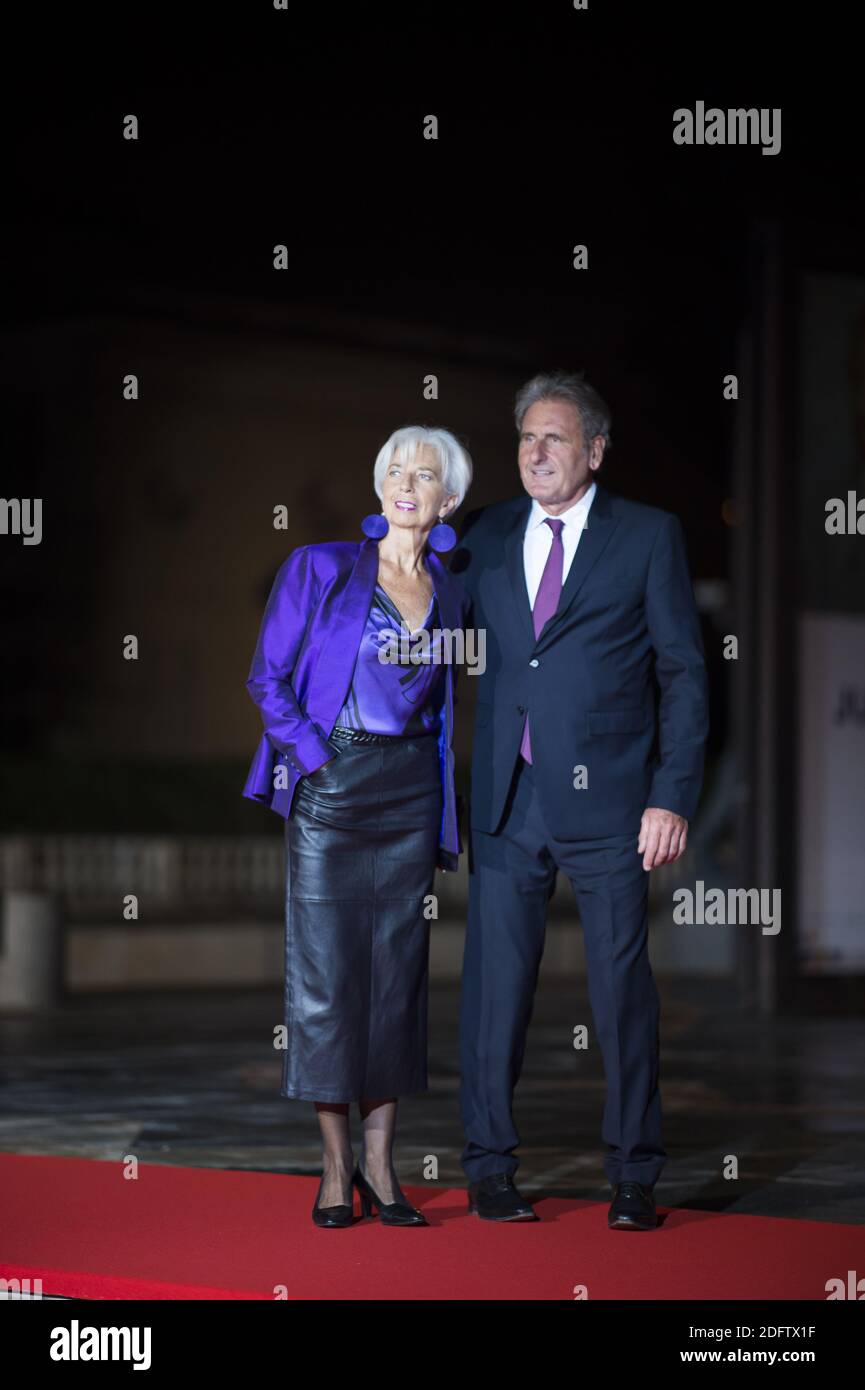 International Monetary Fund (IMF) Managing Director Christine Lagarde and her partner Xavier Giocanti arriving for a State Dinner at the Musee d'Orsay in Paris, France, for the centenary of the end of World War I on November 10, 2018. Photo by Eliot Blondet/ABACAPRESS.COM Stock Photo