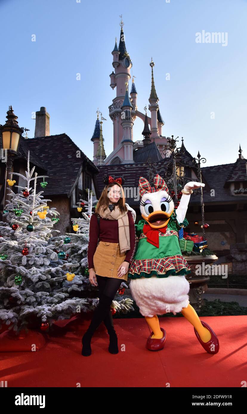 Kaya Scodelario attending the 'Joyeux Mickey' event at Disneyland Paris in Marne-la-Valle, France, on November 18, 2018. Disney Parks celebrates 90 years of magic with Mickey, launching an exceptional Christmas season. Handout Photo by Disney/ABACAPRESS.COM Stock Photo
