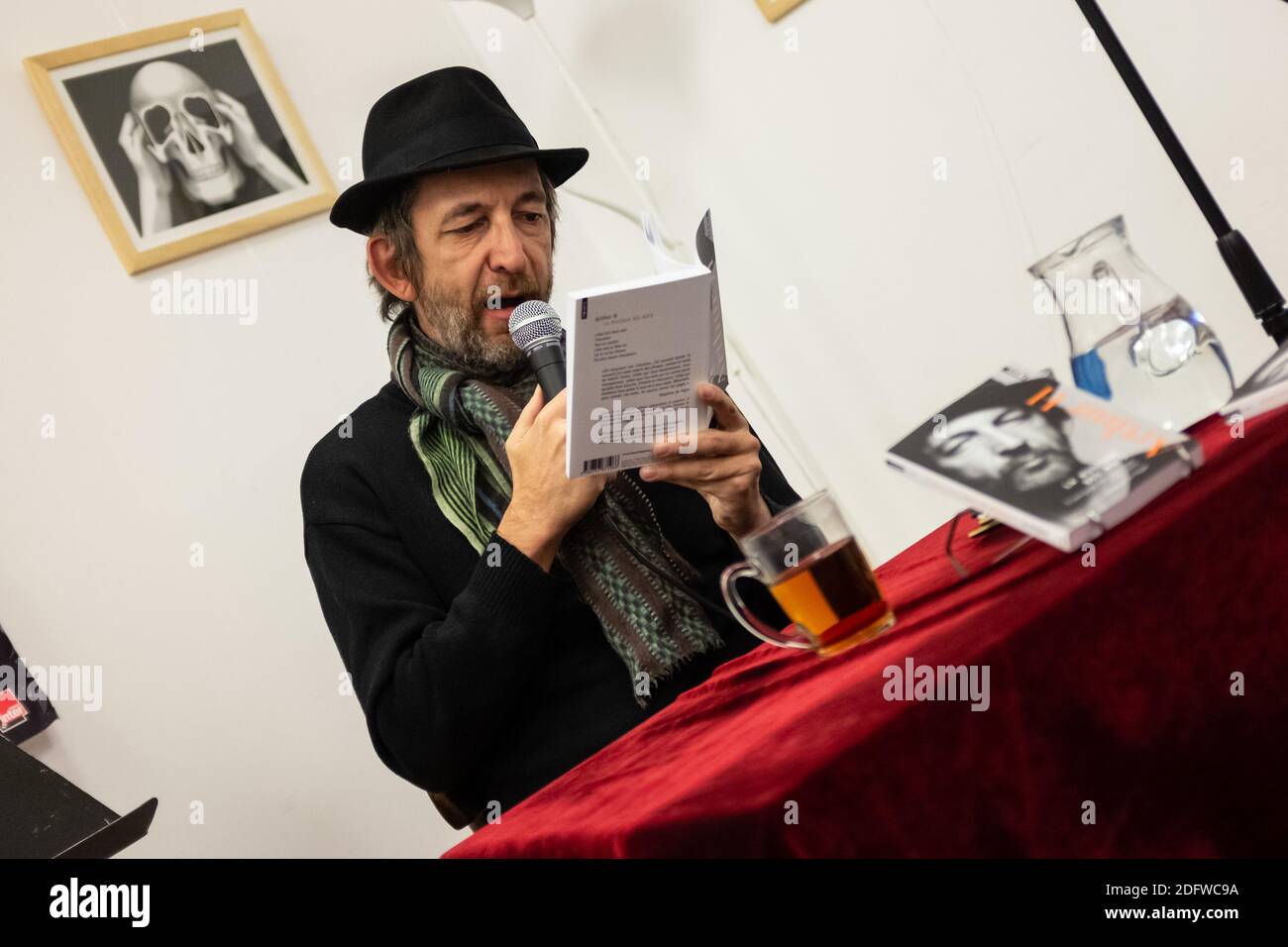 Singer Arthur H Gives A Lecture Of His Book La Musique Des Mots Music Of Words In Toulouse South Of France On November 18 At The Floury Freres Bookstore The Book