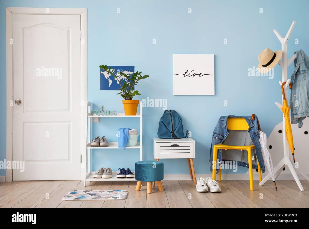Stylish interior of modern hall Stock Photo - Alamy
