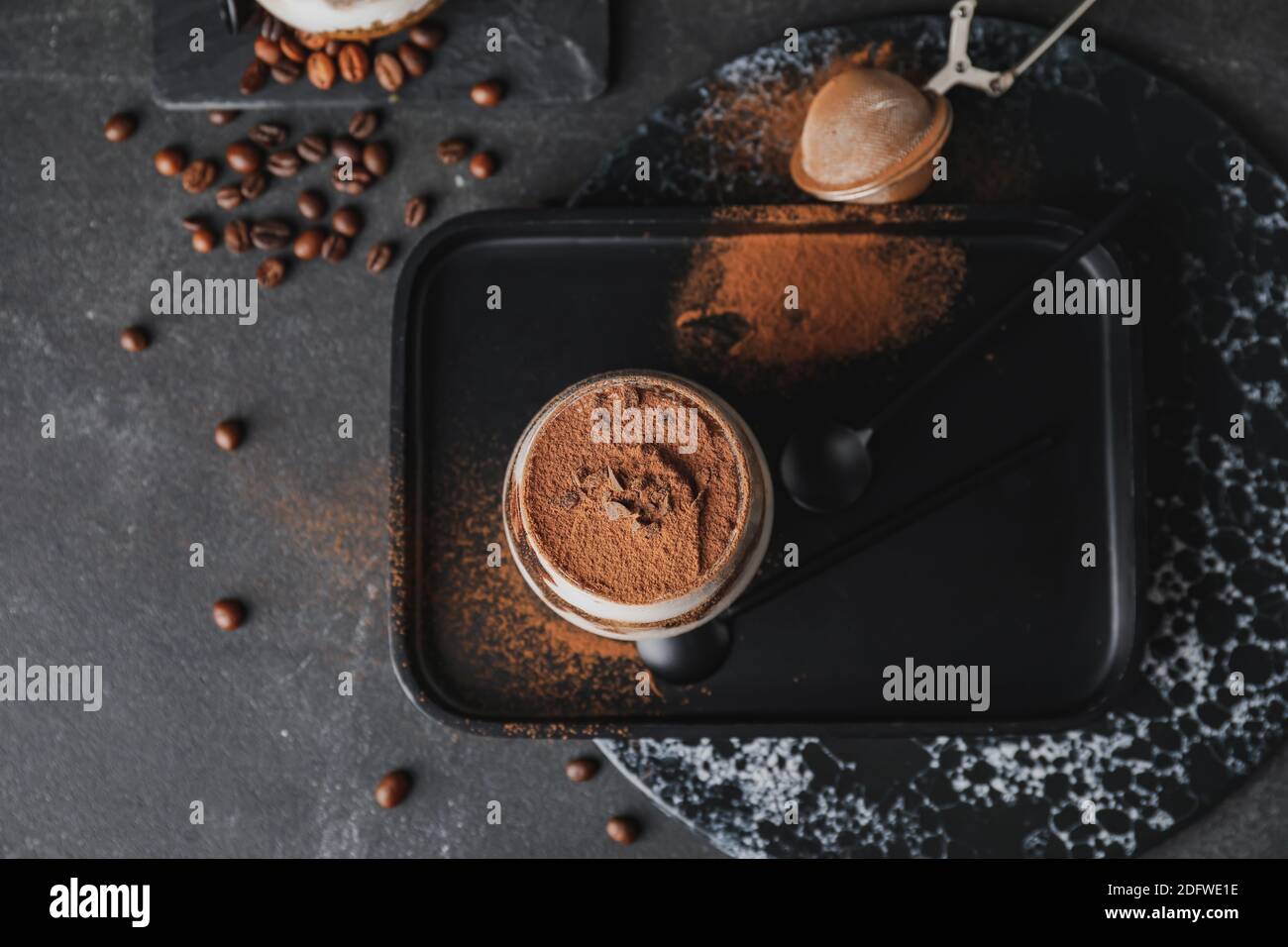 Tray tasty tiramisu on hi-res stock photography and images - Alamy