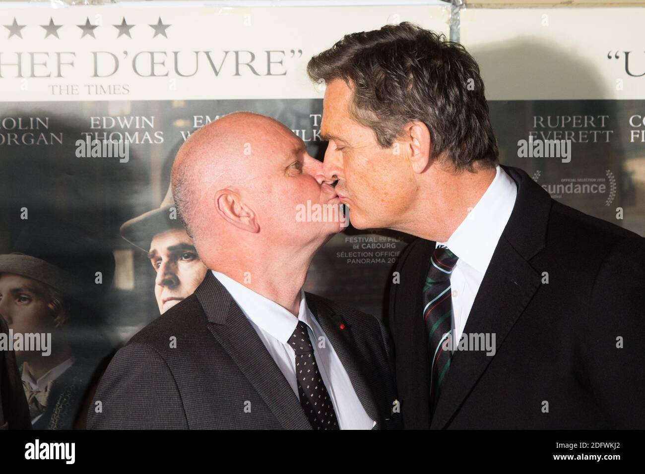 Rupert Everett and boyfriend Christophe Girard attend 'The Happy Prince' Paris film premiere At UGC Cine Cite Les Halles on November 28, 2018 in Paris, France. Photo by Nasser Berzane/ABACAPRESS.COM Stock Photo