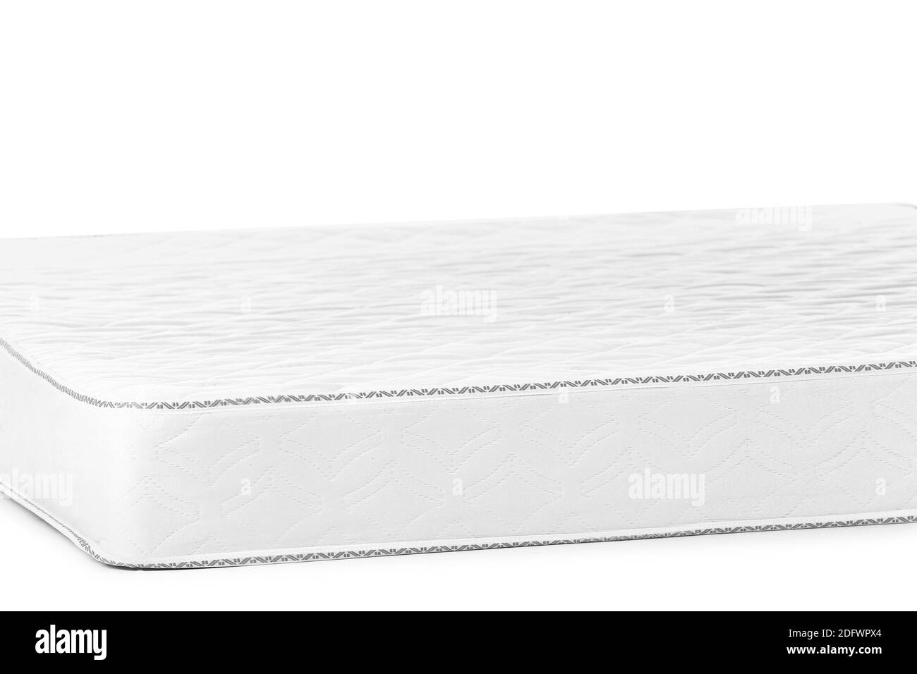 Modern orthopedic mattress on white background Stock Photo Alamy