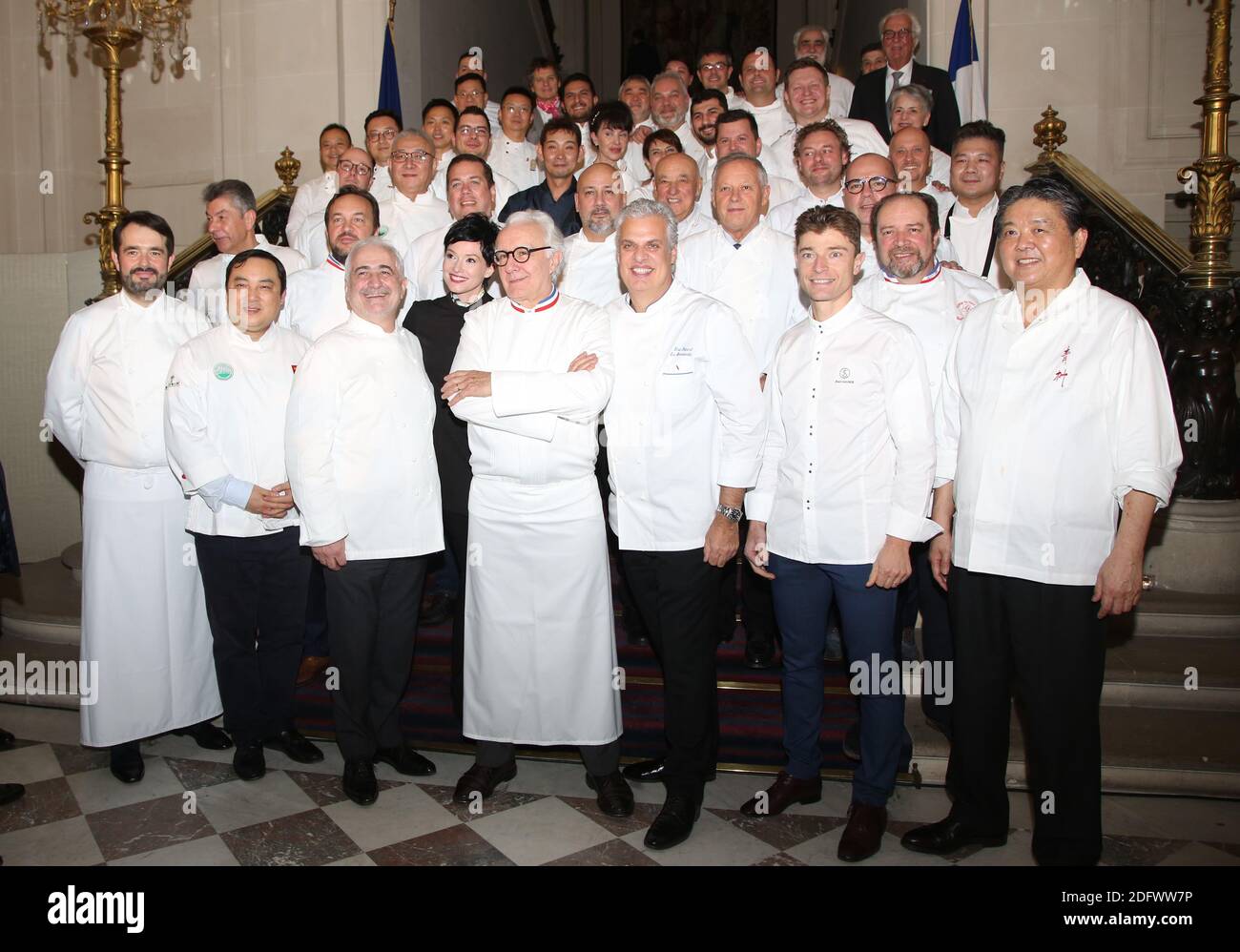 Eric Ripert, Maguy Le Coze, Guy Savoy and Alain Ducasse and Chiefs ...