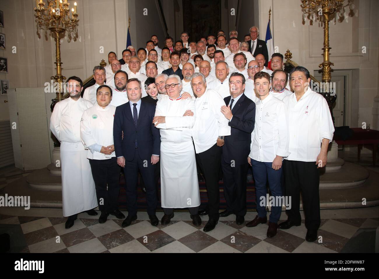 Eric Ripert, Maguy Le Coze, Guy Savoy and Alain Ducasse and Chiefs ...