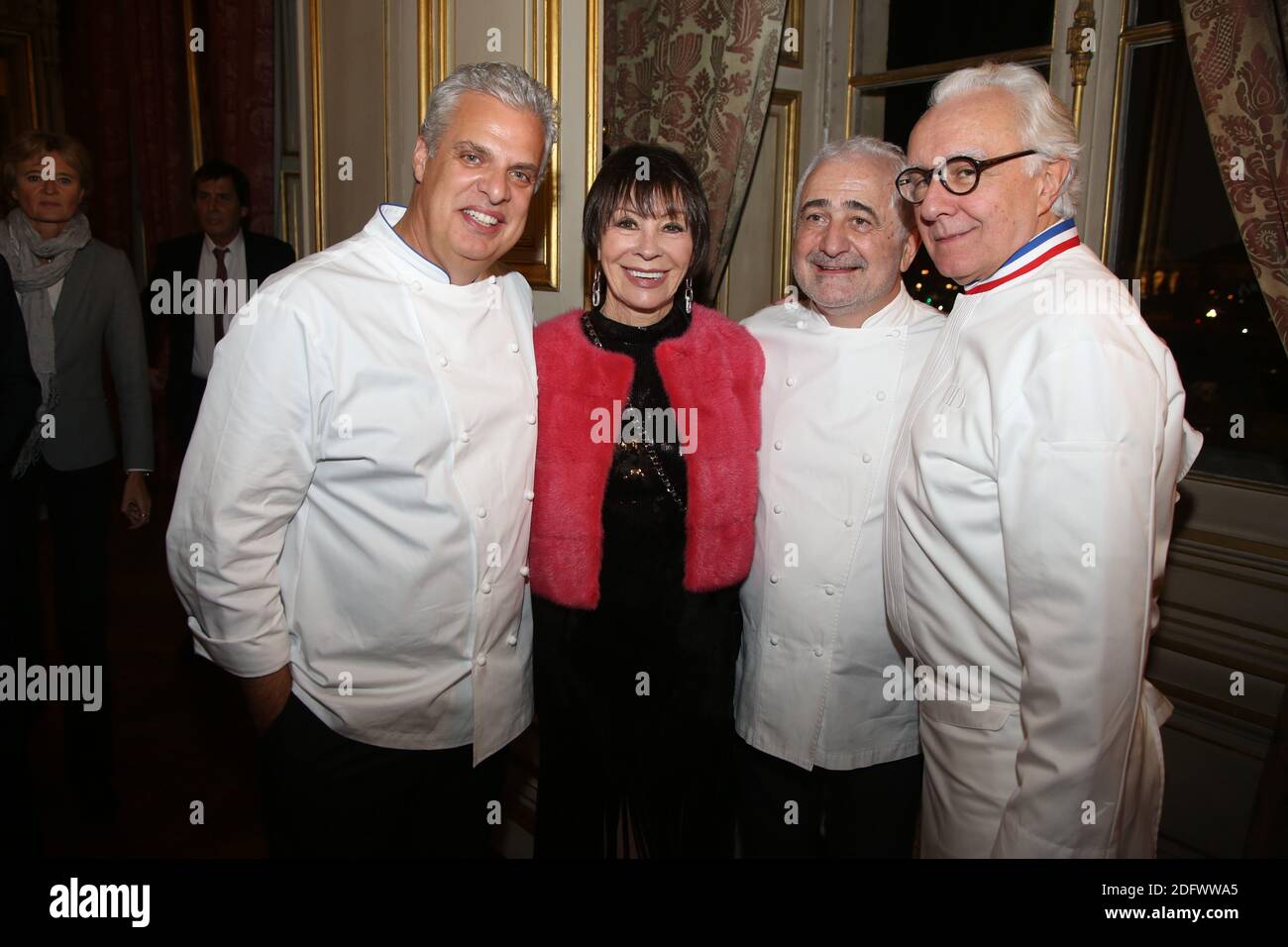 Eric Ripert, Maguy Le Coze, Guy Savoy and Alain Ducasse attending the ...