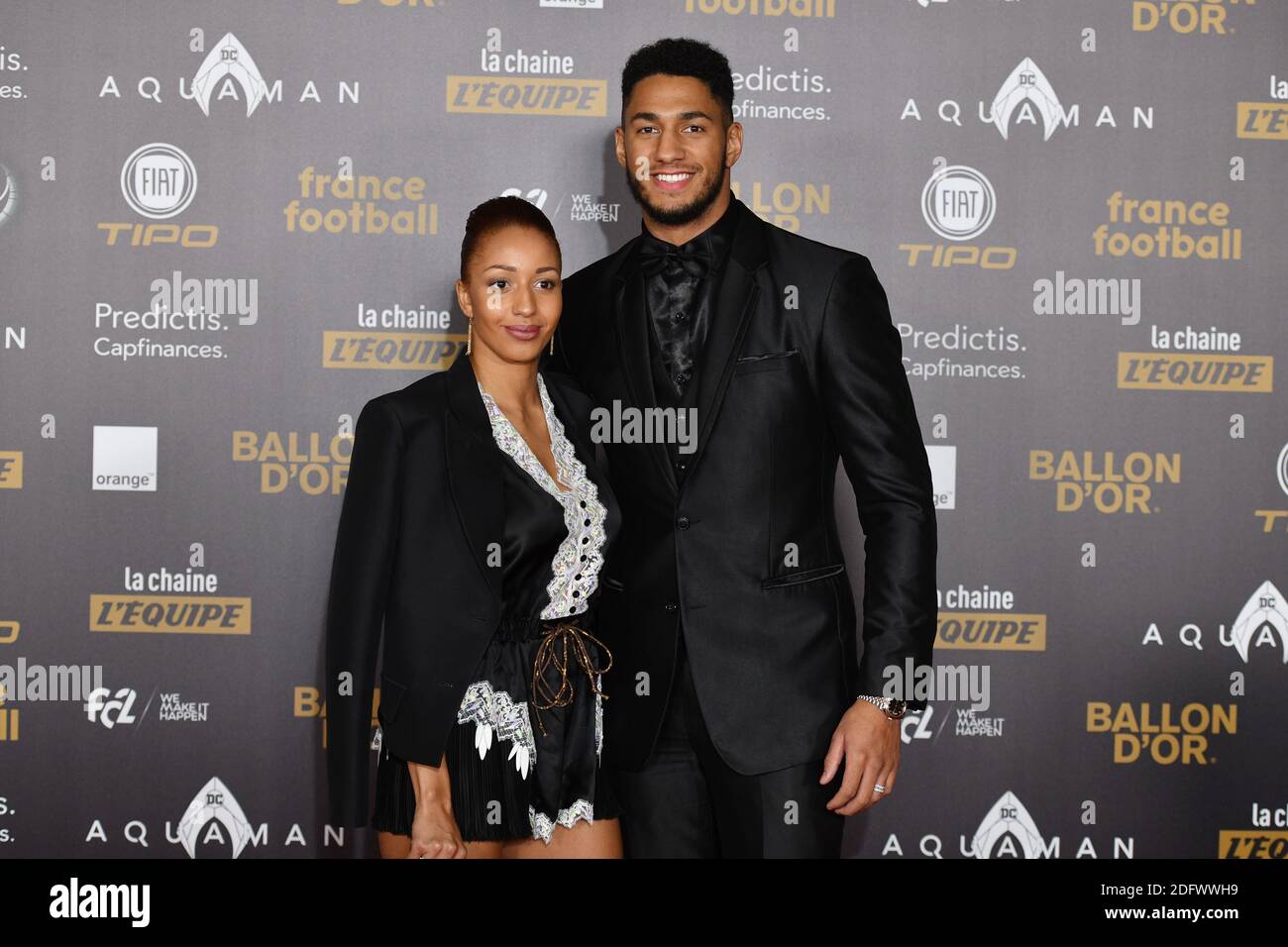 Estelle Mossely and Tony Yoka attend the Ballon d'Or ceremony at Le Grand Palais on December 3, 2018 in Paris, France. Photo by Laurent Zabulon/ABACAPRESS.COM Stock Photo