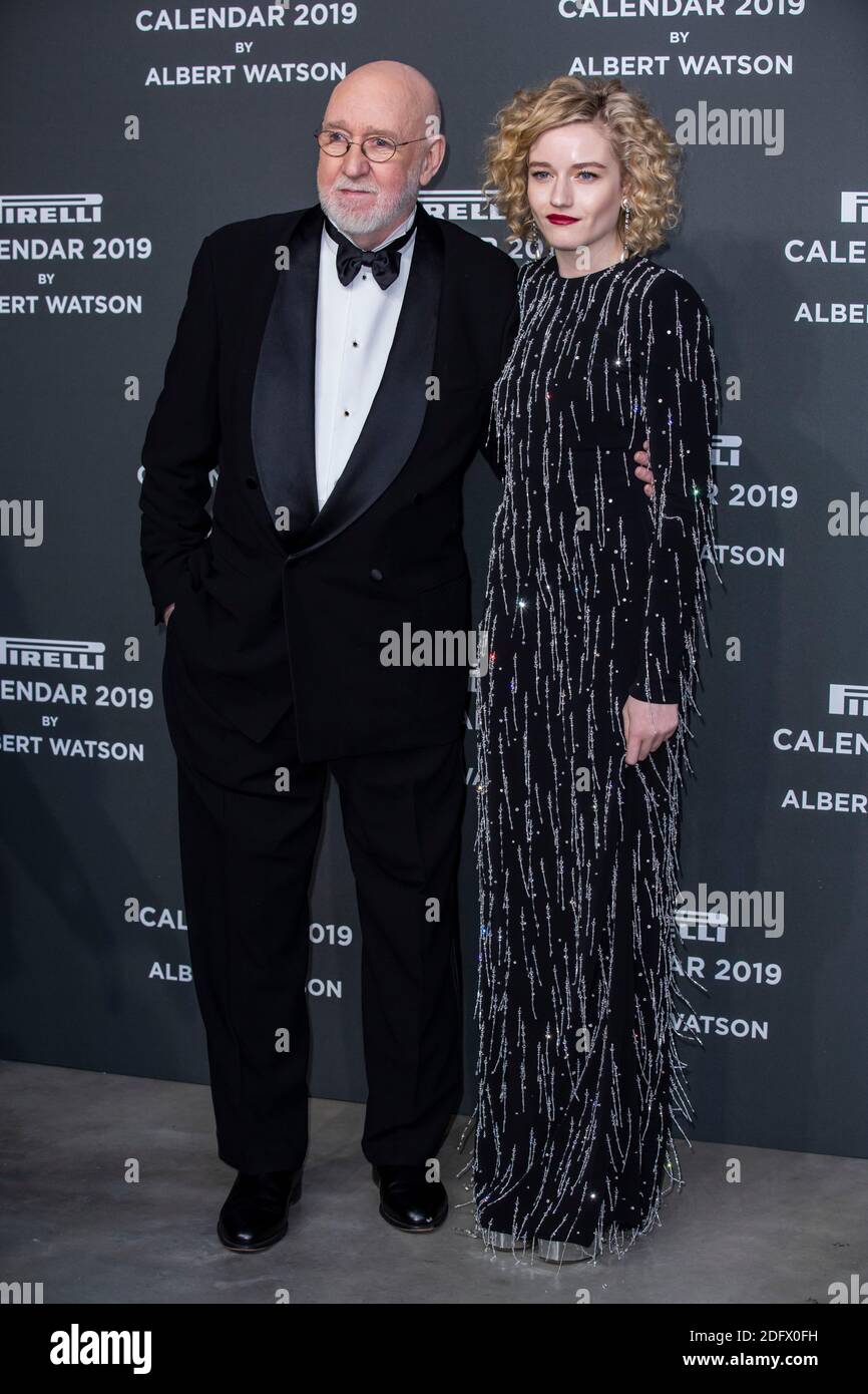 Albert Watson, Julia Garner attend the gala night for the official  presentation of Pirelli Calendar 2019 The Cal held at the Hangar Bicocca in  Milan, Italy on December 5, 2018. Photo by