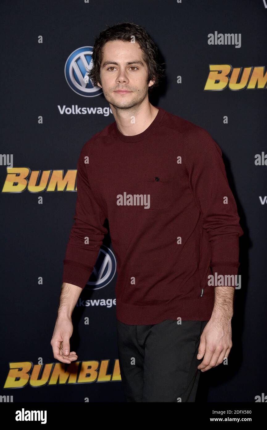 Dylan O'Brien attends the Bumblebee World Premiere on December 9, 2018 in Los Angeles, CA, USA