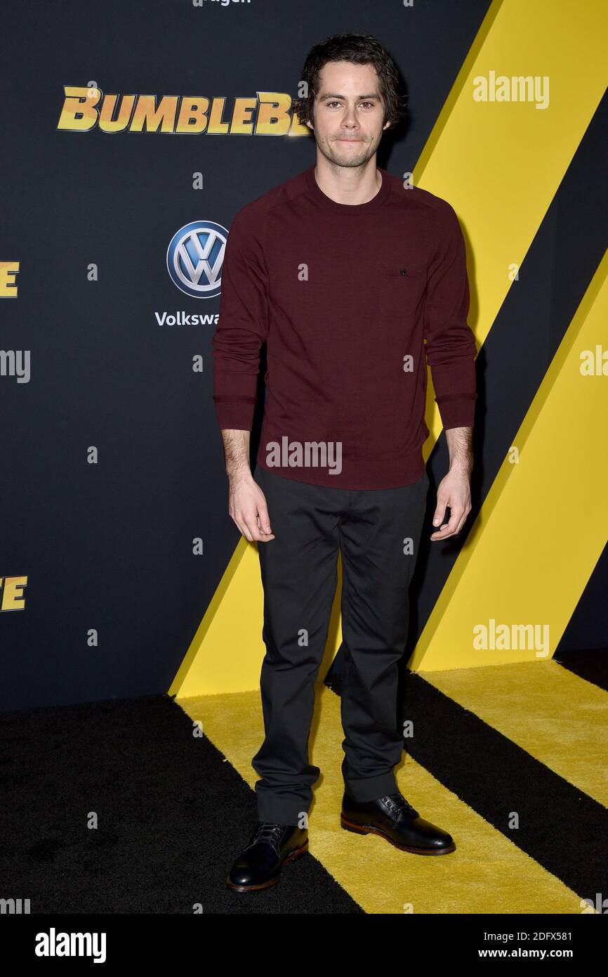 Dylan O'Brien attends the Bumblebee World Premiere on December 9, 2018