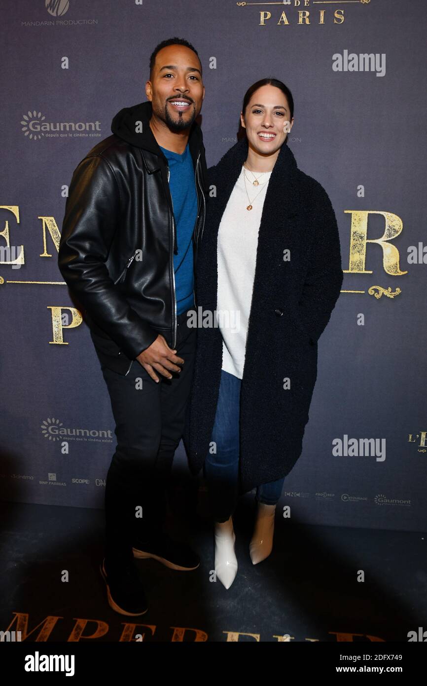 Charlotte Namura and her companion Jean-Luc attend the L'Empereur de Paris premiere at cinema Gaumont Opera on December 10, 2018 in Paris. Photo by Laurent Zabulon/ABACAPRESS.COM Stock Photo