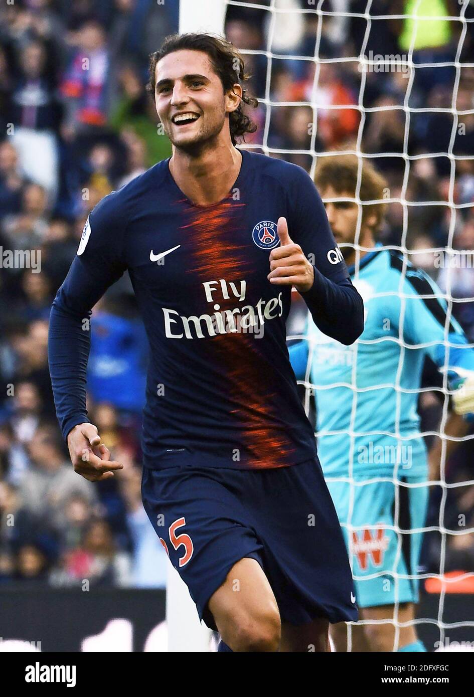 Archive : Adrien Rabiot, French professional footballer of Paris  Saint-Germain (PSG) Paris, France on October 11, 2018 Photo by Bevilacqua  Giuliano/ABACAPRESS.COM Stock Photo - Alamy, image size:945x1390