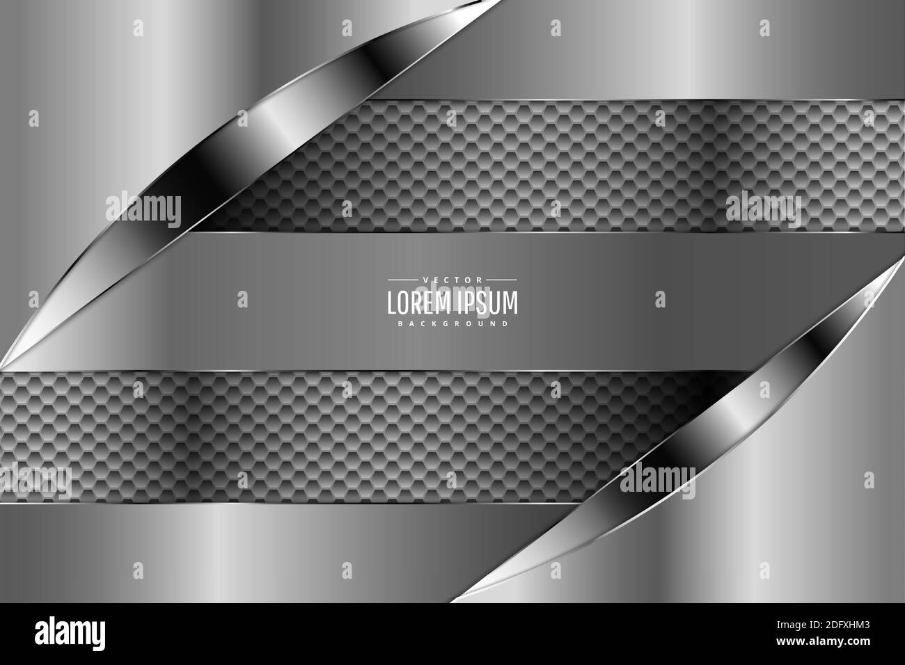 Metal background luxury with hexagon pattern.Vector illustration.Eps10 Stock Vector