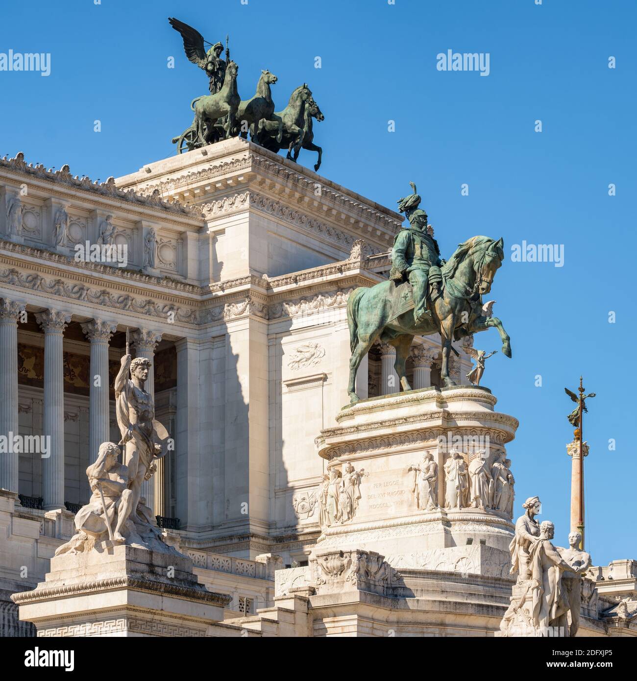 Altar of the Fatherland or Monumento Nazionale a Vittorio Emanuele II in Rome Stock Photo