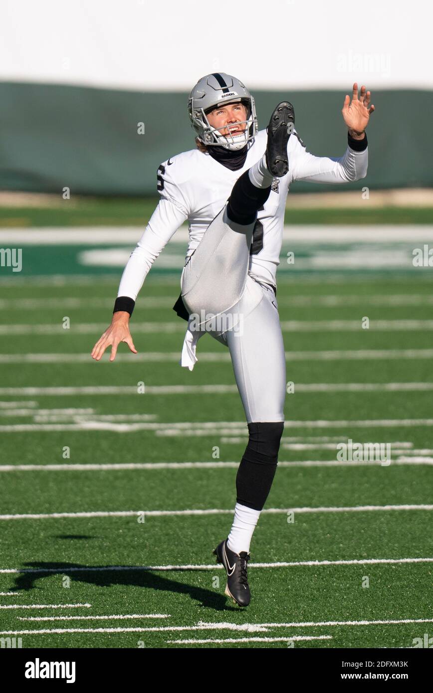 December 6, 2020, Las Vegas Raiders punter A.J. Cole (6) in action during  the NFL game between the Las Vegas Raiders and the New York Jets at MetLife  Stadium in East Rutherford,