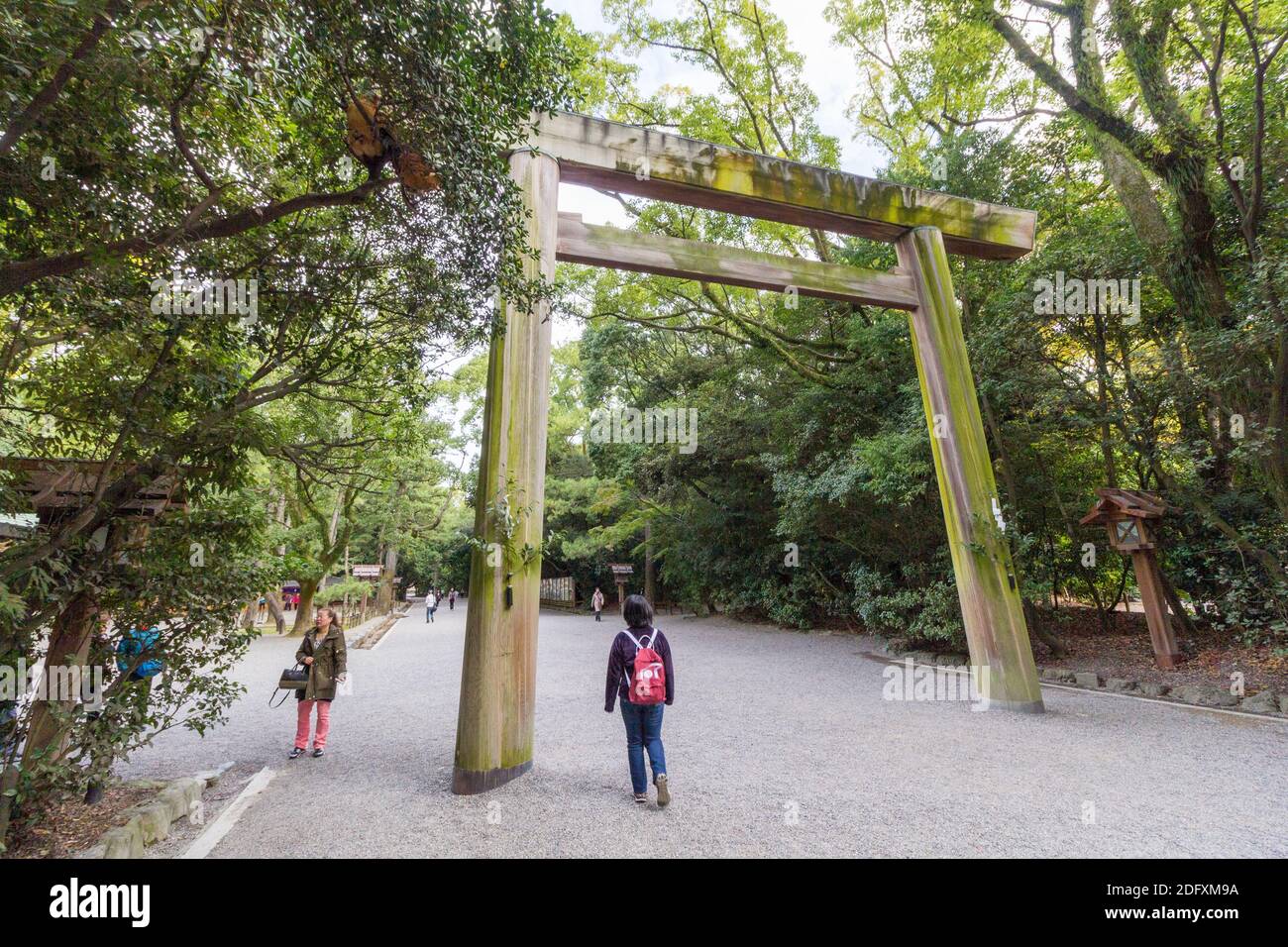 Atsuta Shrine grounds in Nagoya, Japan Stock Photo