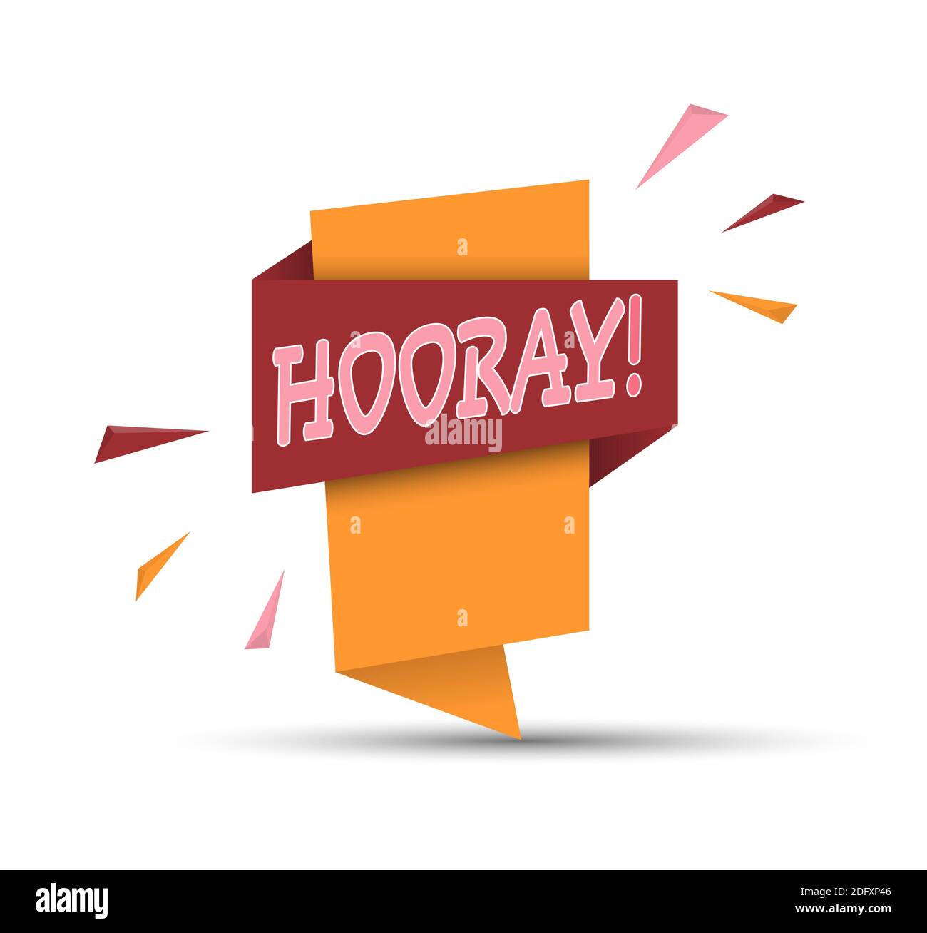 Colorful banner with the word HOORAY. Simple stock vector illustration ...
