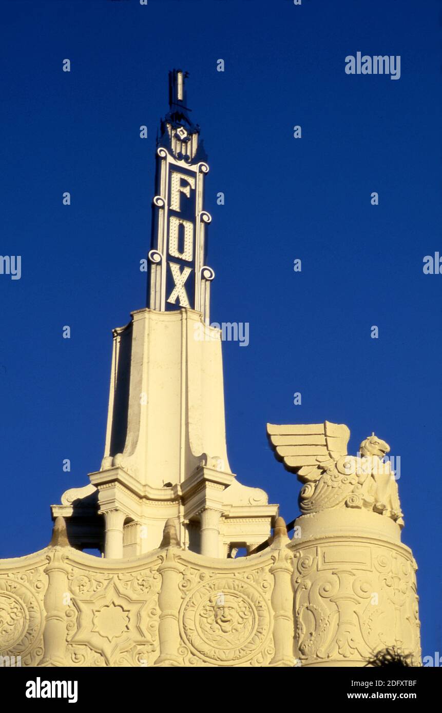 The Art Deco Fox Theater in Westwood Village, Los Angeles, CA Stock Photo