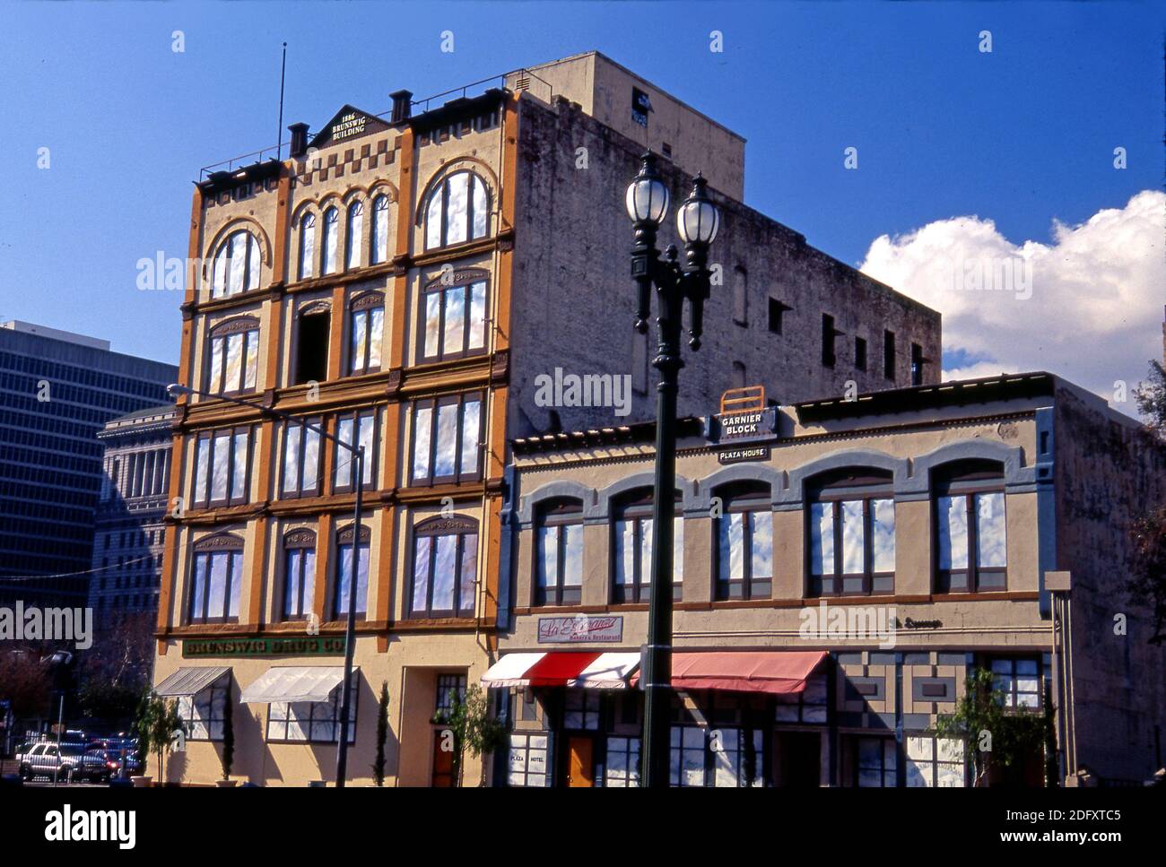 The Brunswig Building from 1886, historic architecture in downtown Los Angeles, CA Stock Photo