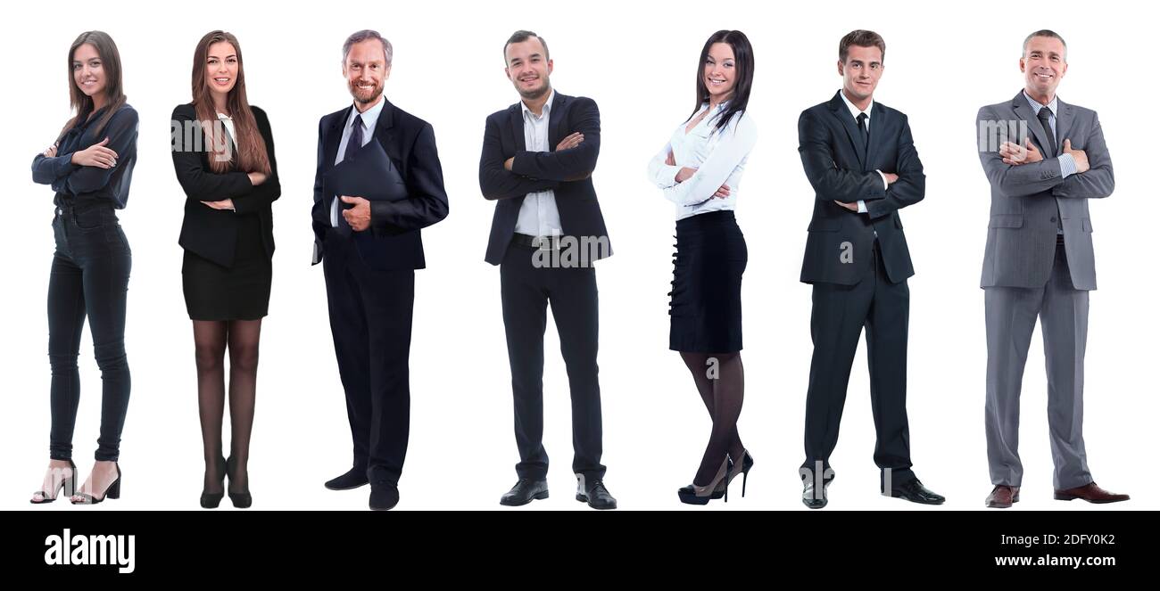 group of successful business people standing in a row Stock Photo - Alamy