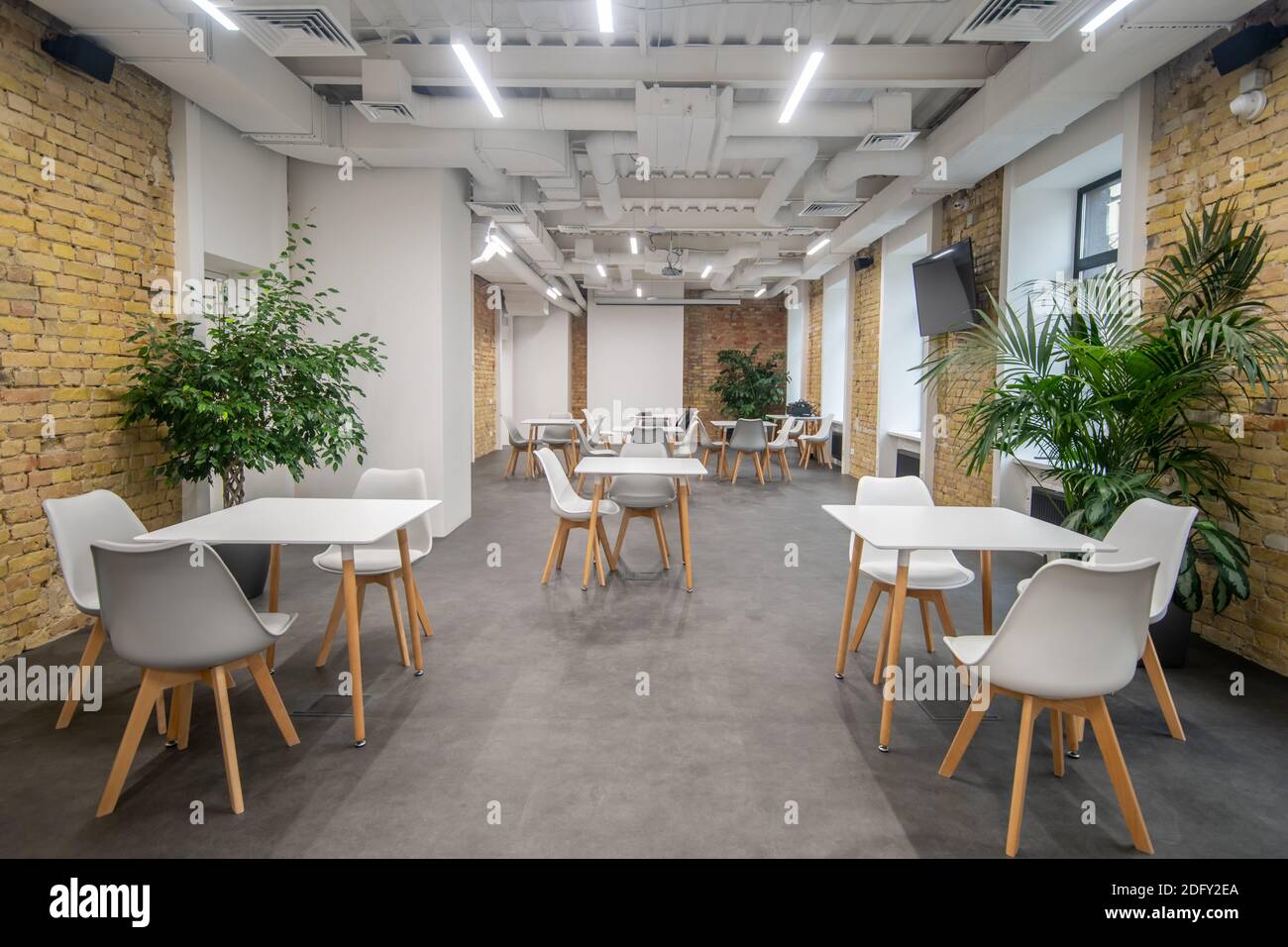 Picture of a nice modern office with white furniture Stock Photo Alamy