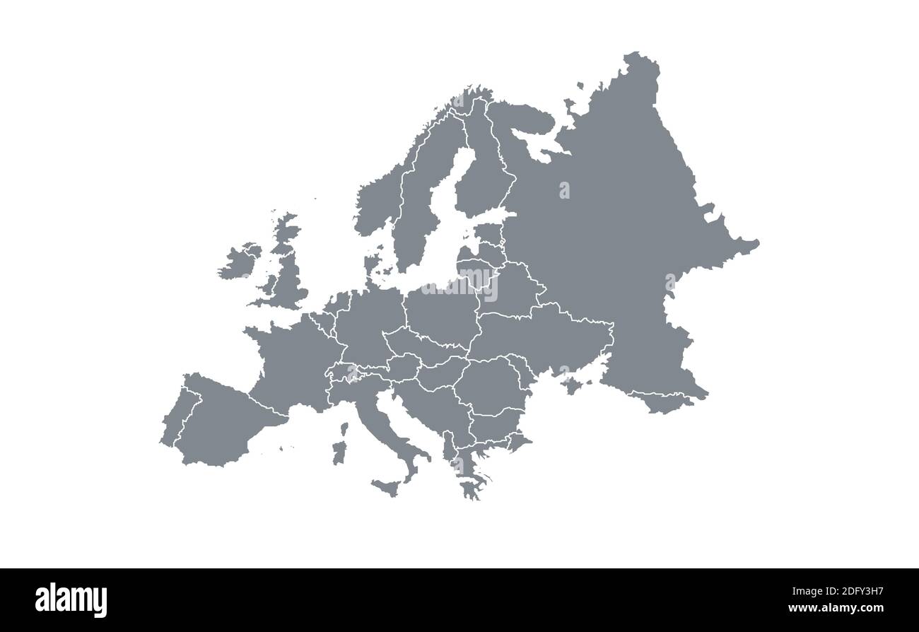 Europa map vector illustration Stock Vector