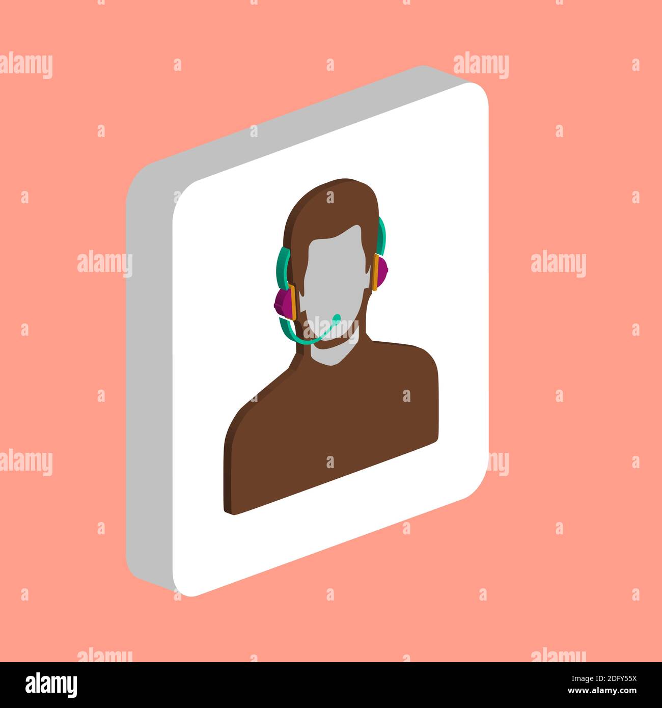 Operator Simple vector icon. Illustration symbol design template for ...