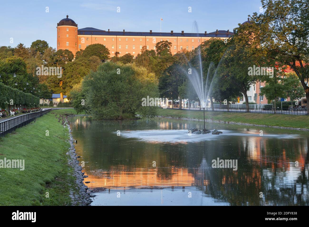 geography / travel, Sweden, Uppsala laen, Uppsala, castle of Uppsala in the morning light, Uppland, Additional-Rights-Clearance-Info-Not-Available Stock Photo