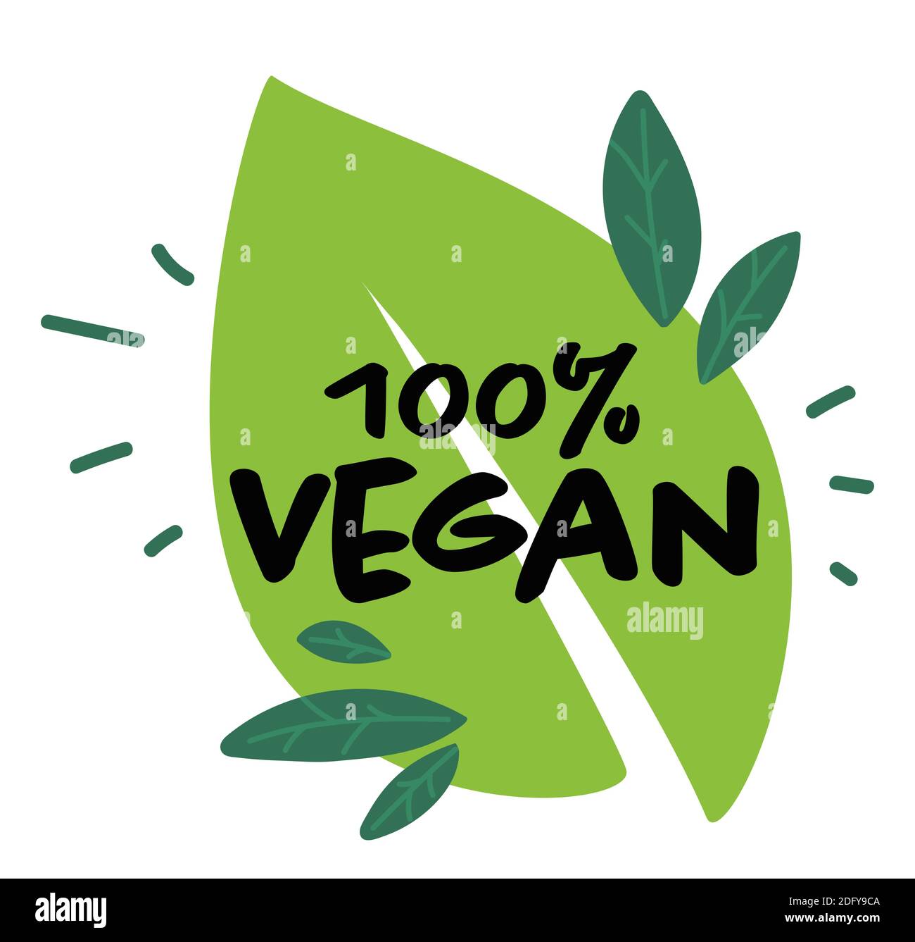 Vegan label of 100 percent natural and organic Stock Vector Image & Art ...
