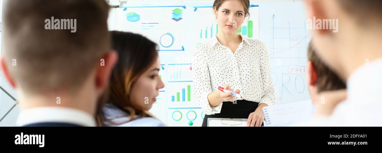 Pretty female in office Stock Photo