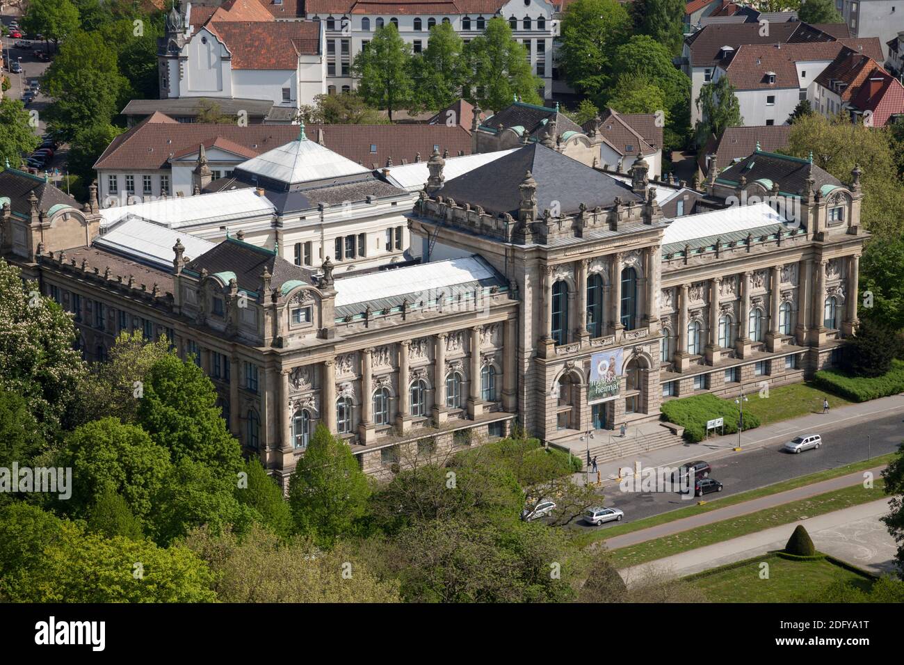 geography / travel, Germany, Lower Saxony, Hanover, Lower Saxon State Museum Hanover, vista from the c, Additional-Rights-Clearance-Info-Not-Available Stock Photo