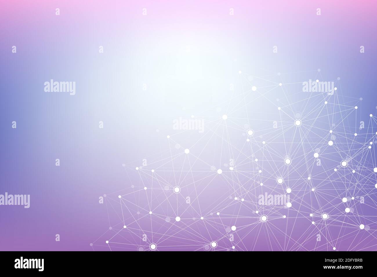 Abstract polygonal background with connected lines and dots. Minimalistic geometric pattern. Molecule structure and communication. Graphic plexus Stock Photo