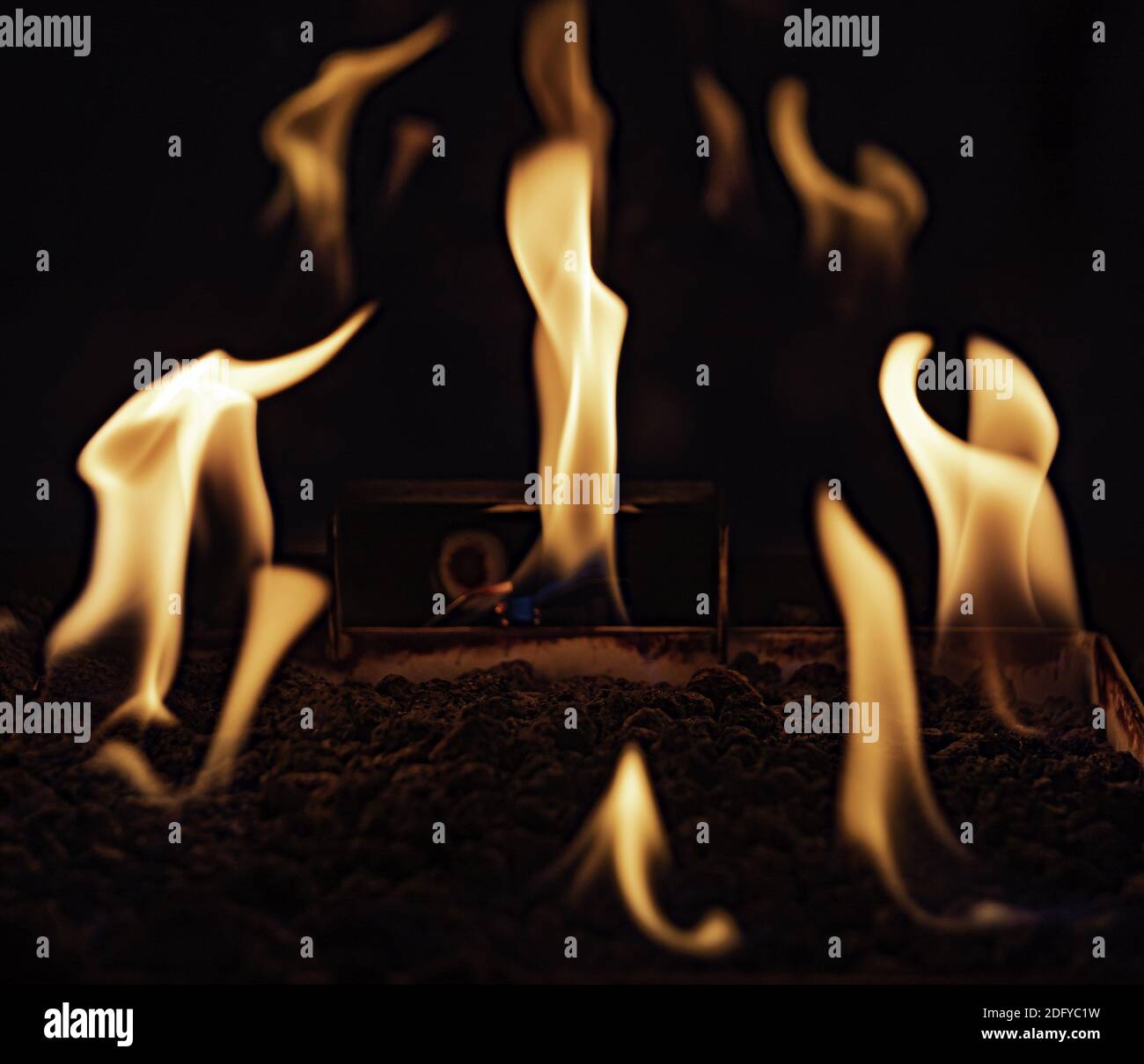 Fire and flames give us warmth and security Stock Photo