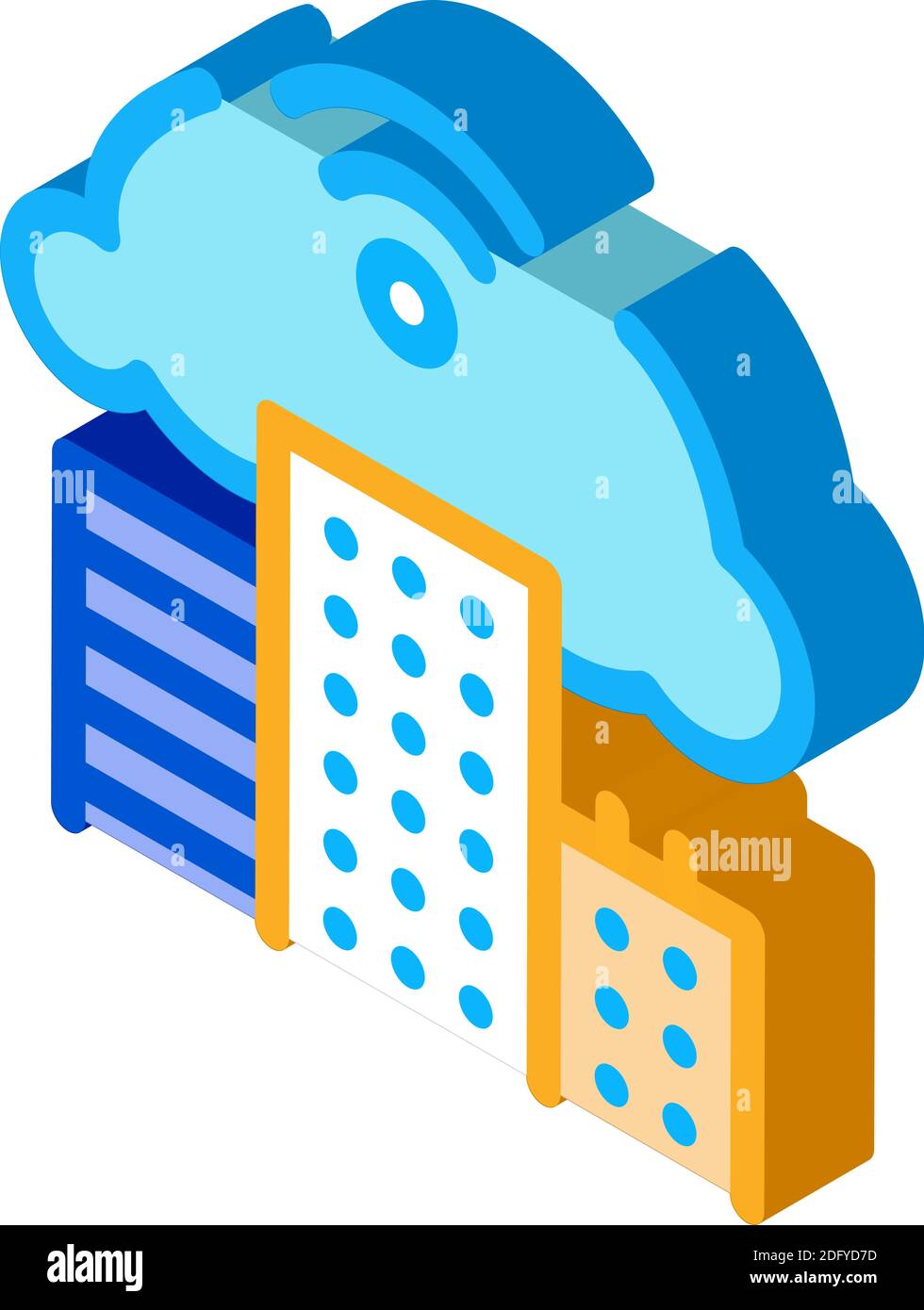 smart house cloud wifi isometric icon vector illustration Stock Vector ...