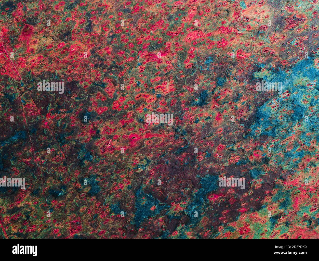 Abstract Corroded Colorful Rusty Metal Surface Background Stock Photo