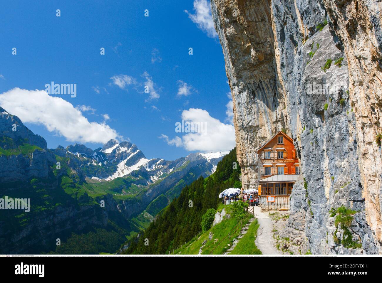 geography / travel, Switzerland, Aescher Wildkirchli, Appenzell Inner Rhodes, Additional-Rights-Clearance-Info-Not-Available Stock Photo
