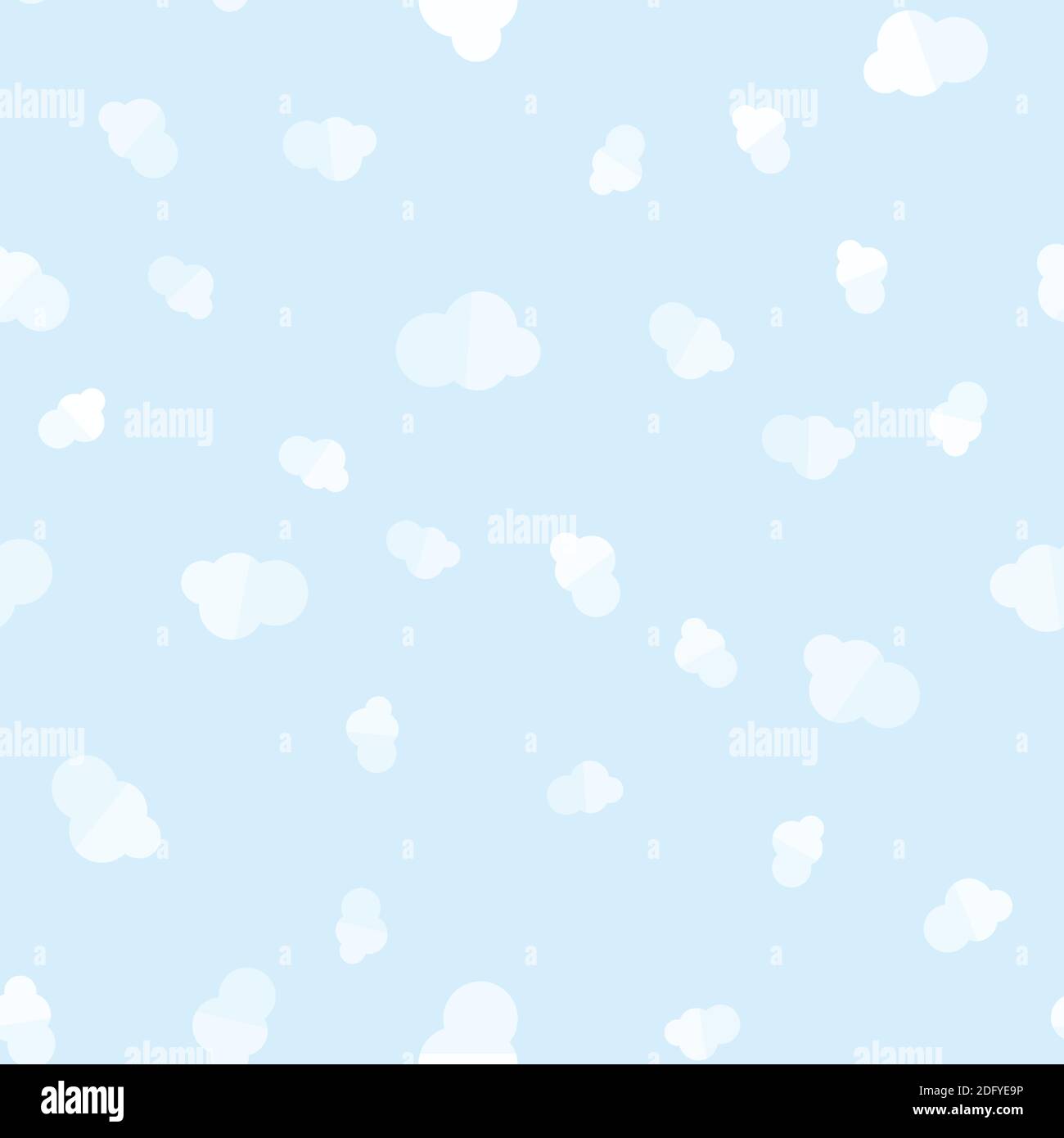 Flat clouds in the sky. Seamless Pattern Background Vector Illustration ...