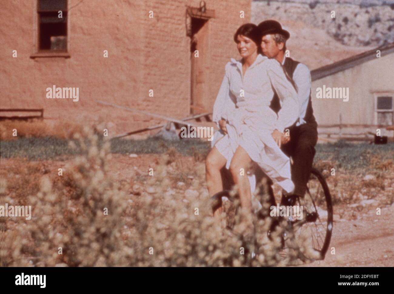 Butch Cassidy and the Sundance Kid stars Katherine Ross as Etta Place  and Paul Newman as Robert LeRoy Parker, known as Butch Cassidy Stock Photo