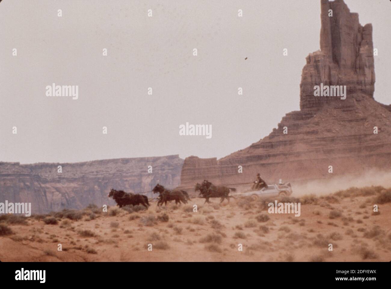 horses with runaway stagecoach Stock Photo