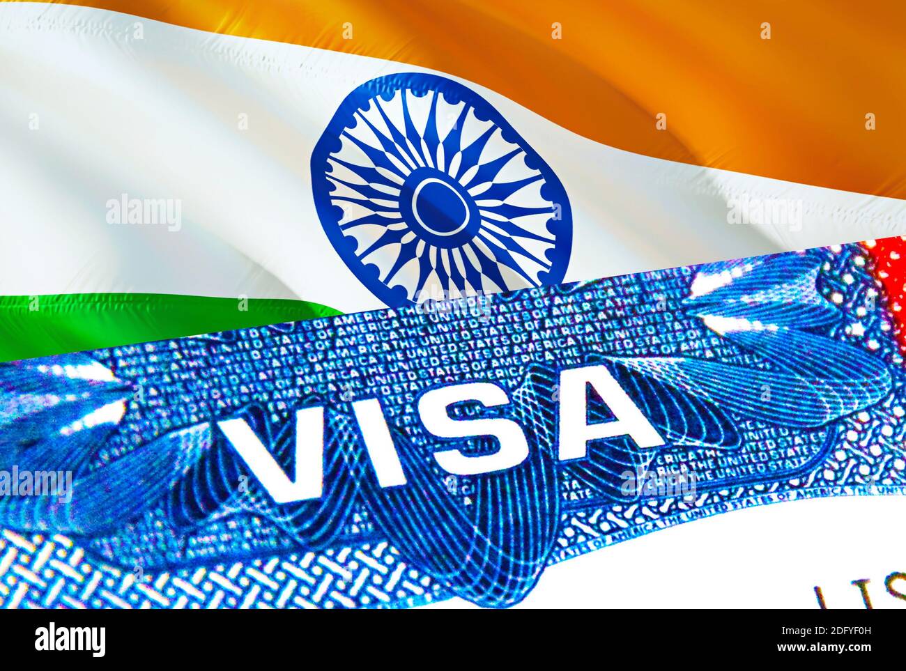 India Visa Travel To India Focusing On Word VISA 3D Rendering India 